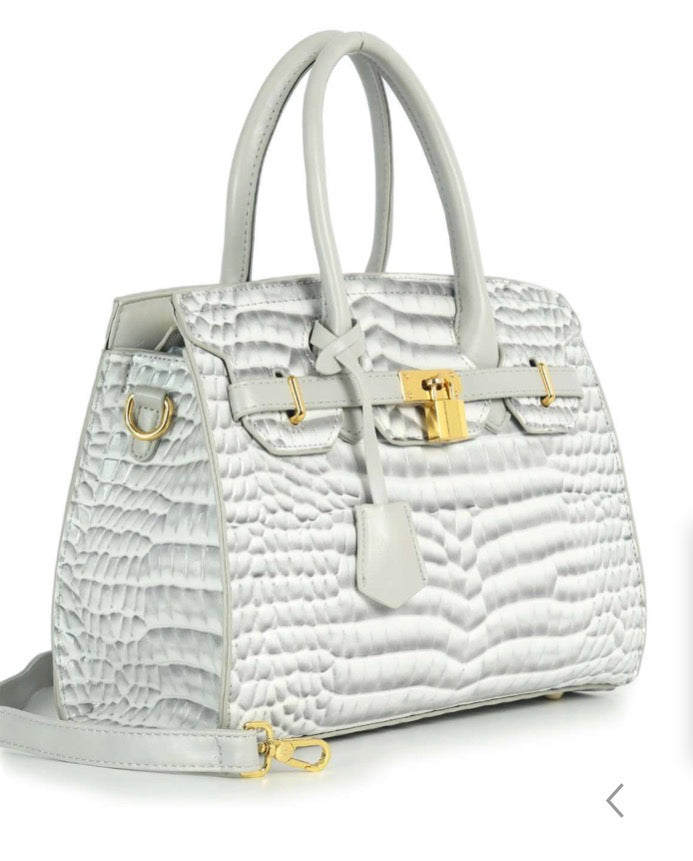 Luxury Croc-Embossed Satchel Handbag