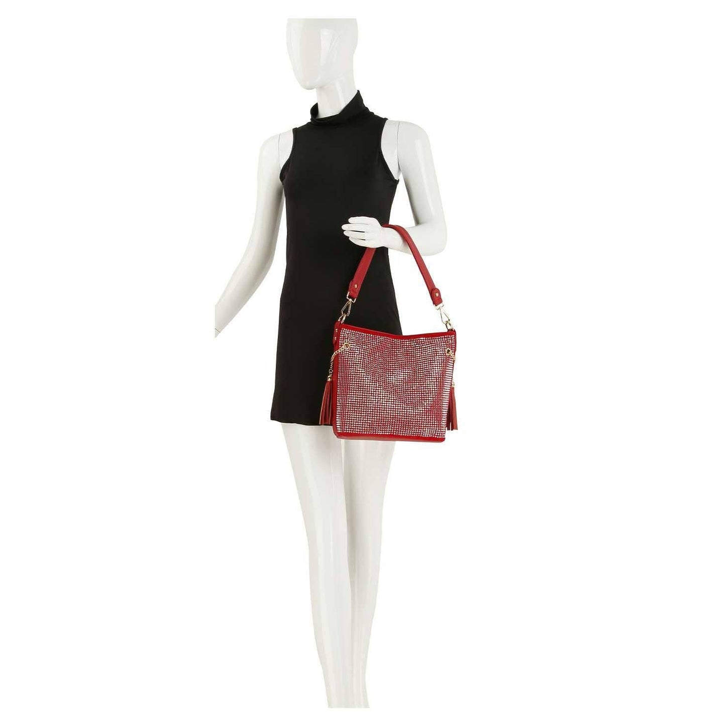 Sparkling Rhinestone Hobo Handbag